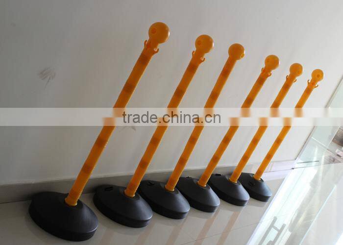 water filled plastic barrier/stanchion sand in plastic base