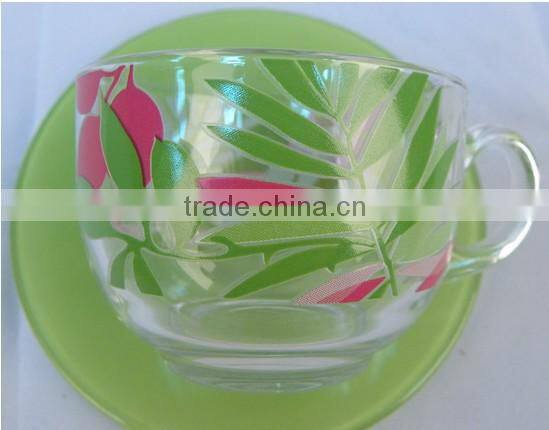 6oz 8oz 10oz 12oz Caffe Latte Espresso Cappuccino color printing coffee mug drinking glass mantiques clear glass coffee tea cup