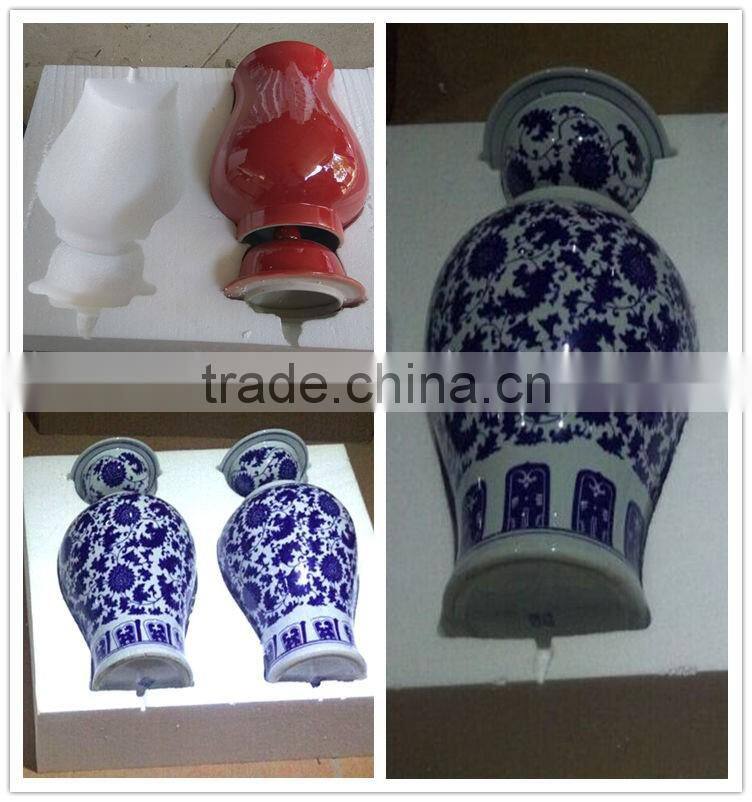 Customized blue and white porcelain hand painted dragon temple ginger Jars