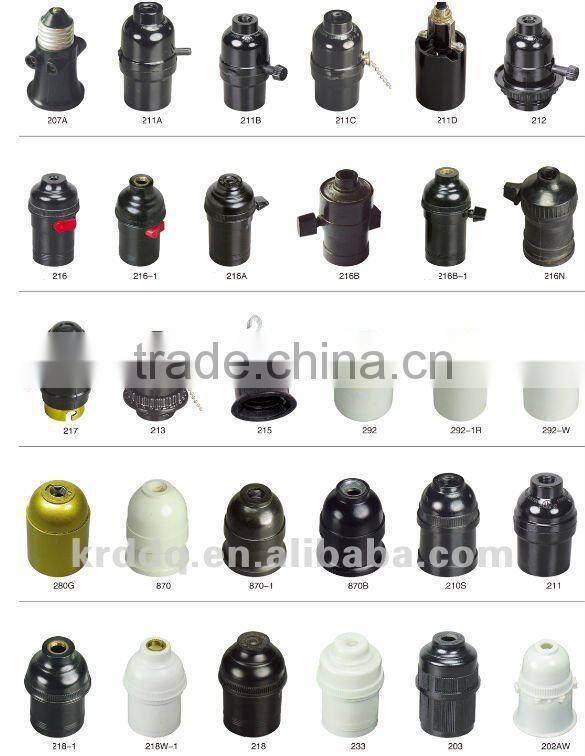 E27 Black Bakelite Lamp Holder/ light socket/bakelite bulb holder