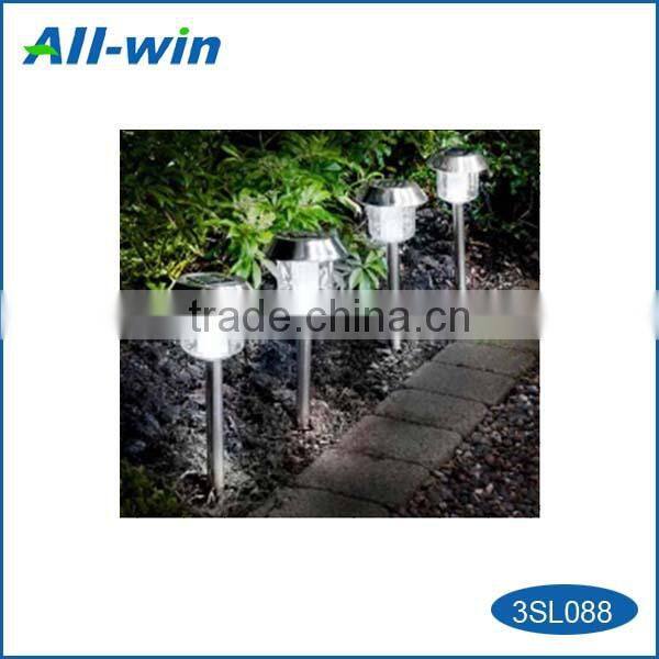 attractive stainless steel PP solar light with white LED, high-quality white LED light with solar panel