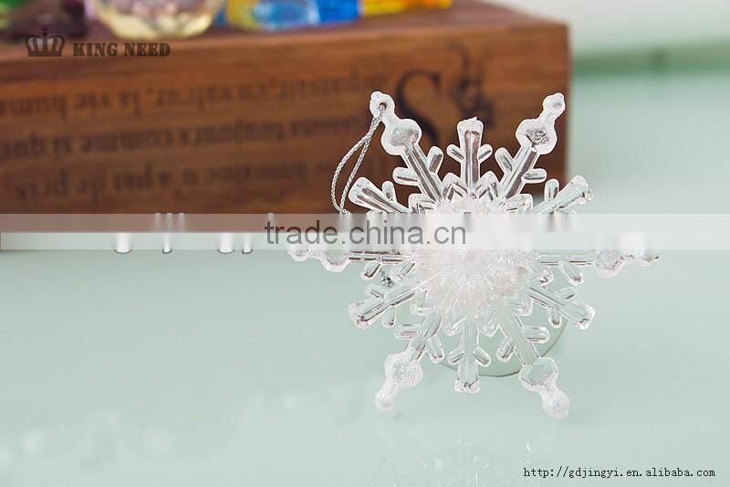 LED electronic light acrylic snowflake hanging Xmas tree ornament