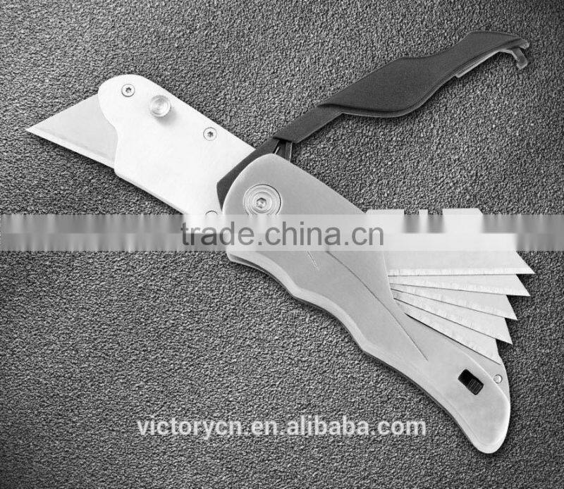 Siliver utility paper cutter make of 3Cr14 stainless steel with glass breaker YJ-20400