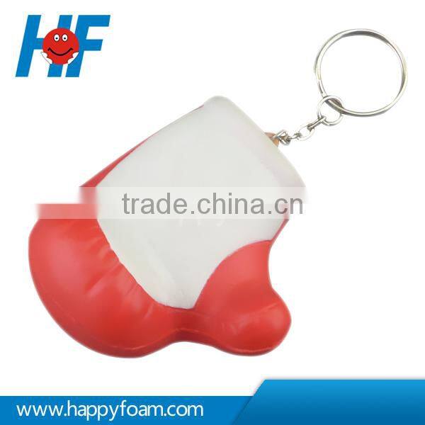 Promotional Mini PU Stress Glove With Keychain