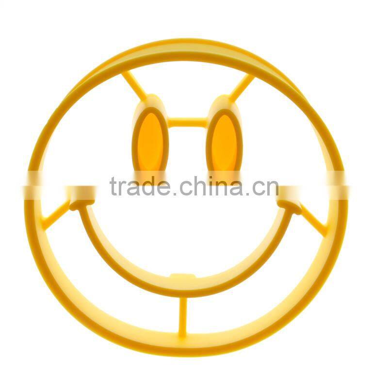 Circle silicone mold smile face pancake pan creative shaped egg rings omelette mold