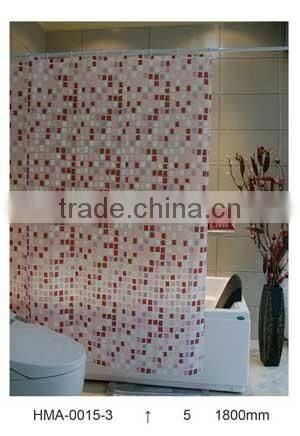 PVC waterproof plastic shower curtain designs