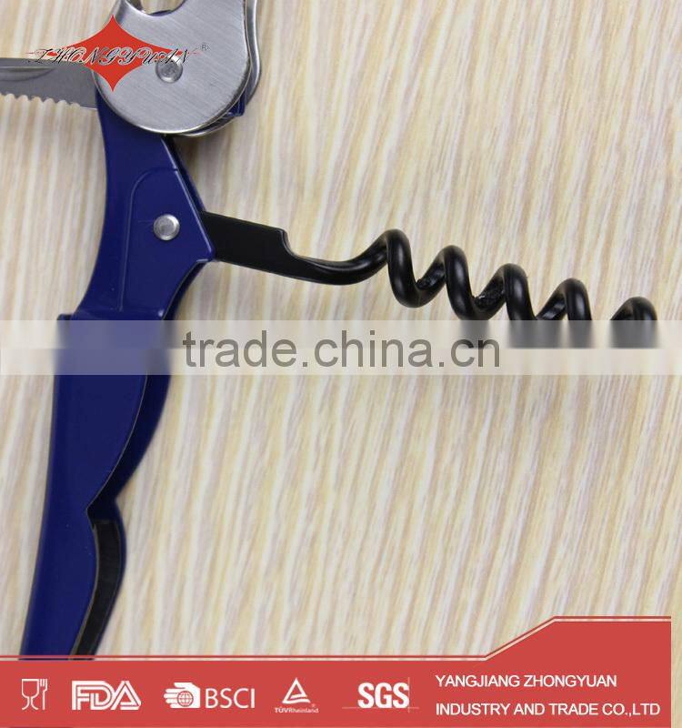 Dark blue high quality wine corkscrew funny