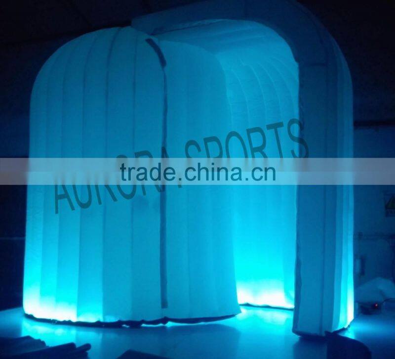 Customize Led light inflatable dome tent 3D inflatable photo booth for wedding or event