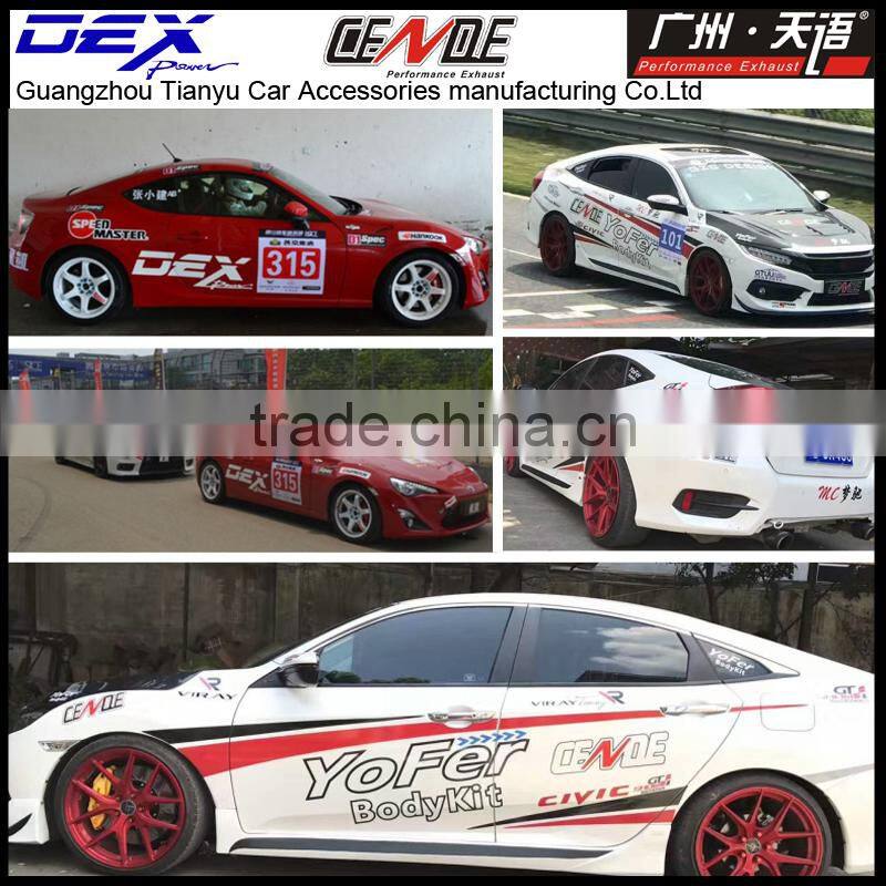 racing performance muffler with exhaust valve in exhaust system