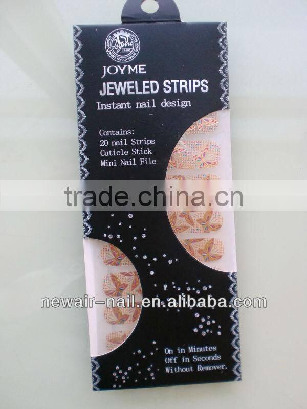 2014 wholesale fashion 3D Nail Art Stickers & Decals for jewel colourful fake nails