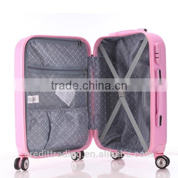 cheap pink abs luggage sets