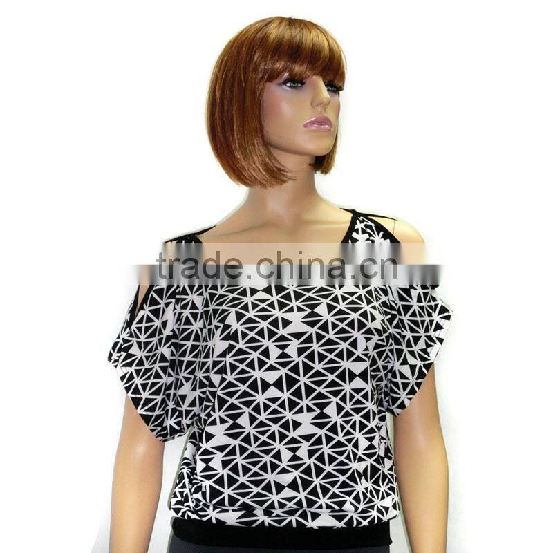 2015 NEW fashion Woman Blouse Short Sleeve O-Neck Loose Blouse Casual Top Shirt