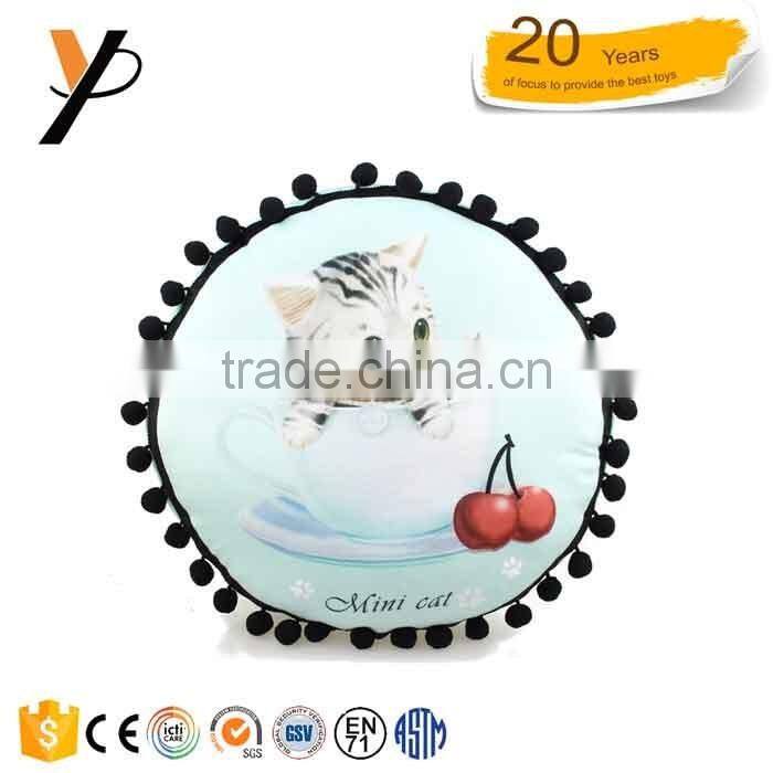 Modern High quality pink poodle throw pillow with tassels