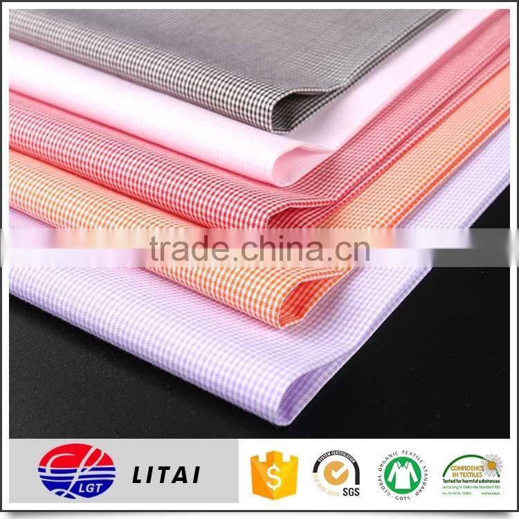 classical check design cotton polyester shirting fabric in zhejiang