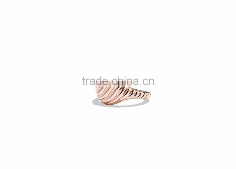 Plain Designer Rose Gold Plated Ring