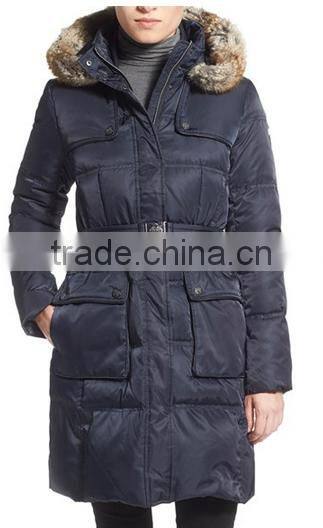 New Design Ladies Fashion Formal Long Parka Jacket