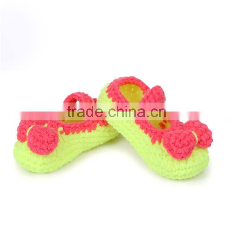 2015 New Fashion Crochet Knitted Girl Shoes