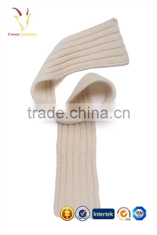 Luxury Rib Cashmere Wool Long Scarf