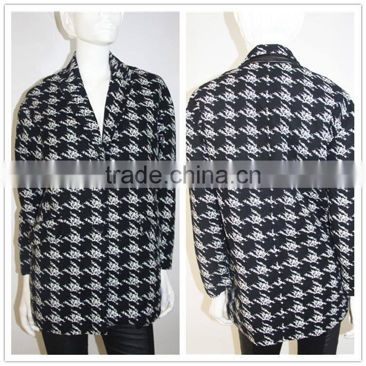 2014 ladies fashion embroidery high-end long coat new designed knitted coats