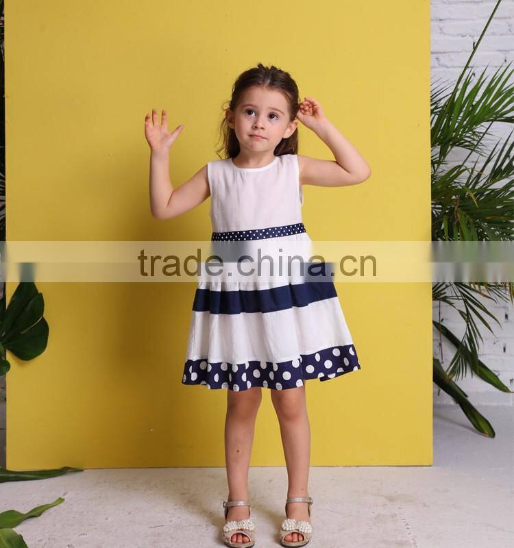 2017 new fashion 2-8years sleeveless baby girl wholesale formal dress