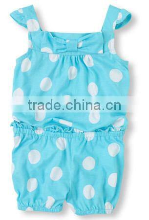 bubble suit Seersucker Romper pure knit cotton union suit for baby girls rose red infant Tiered ruffles girls bodysuit