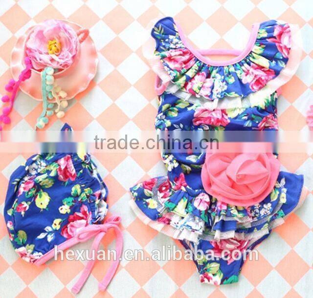 New Baby Girls plaid Swimming Suit children Bikini Sets Kids Bathing Suit