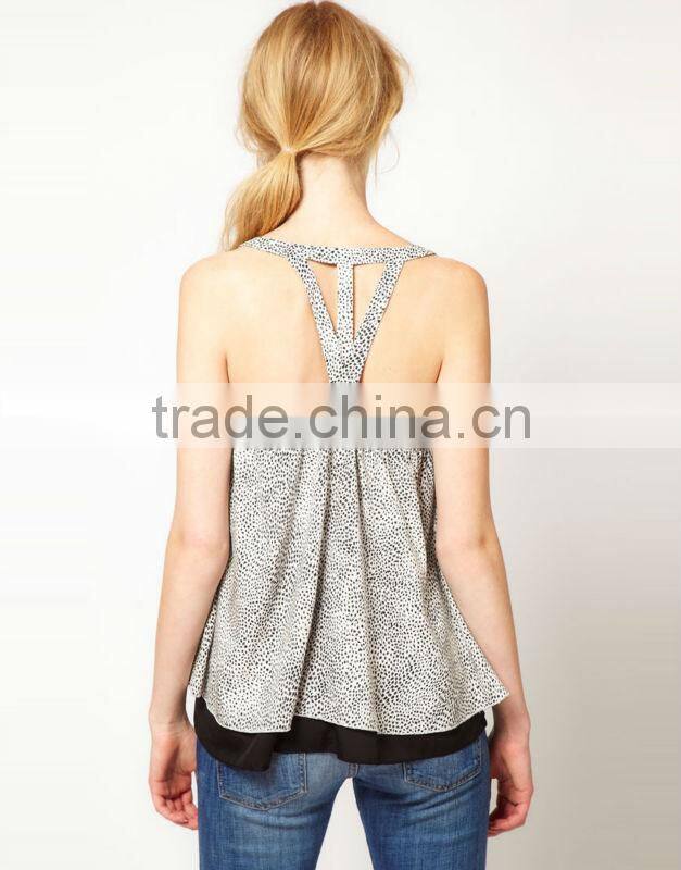Europe United States comfortable leisure snowflakes sleeveless backless vest