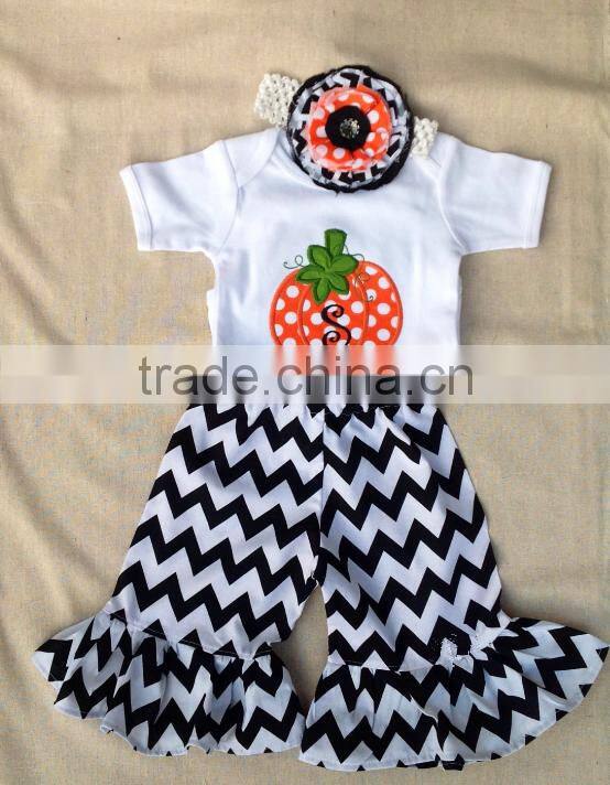 wholesale bonds baby clothes Pumpkin Halloween baby romper set