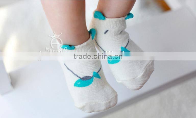 cute animal baby cotton socks, silicone print baby socks
