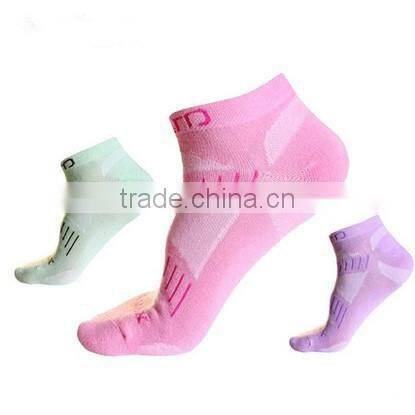 Fashionable sports socks jacquard cotton compression sport socks breathable sport cycling compression socks