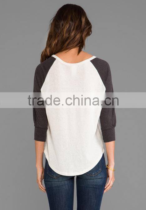 3/4 sleeve raglan t-shirt