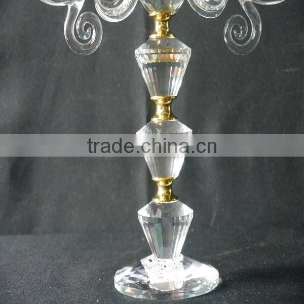 Hot Sale !!! Unique crystal candle holders wedding table decorations JKC-0007