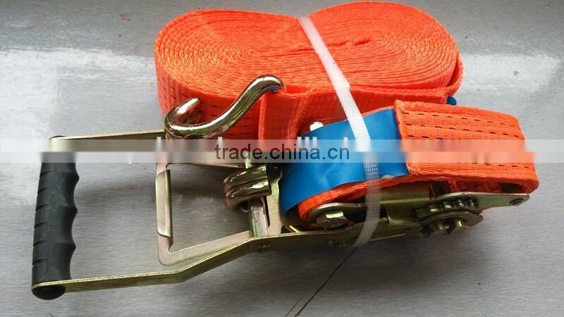 tie down ratchet strap with hooks and rings