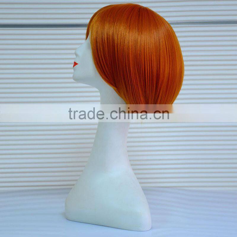 High Quality 2016 New Fashion Pink Wavy Short Bob Wig For Female Model