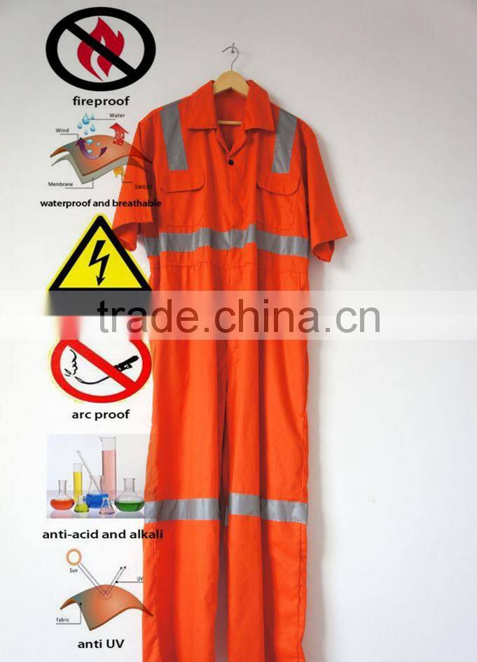 100 Cotton European Orange Work Coveralls