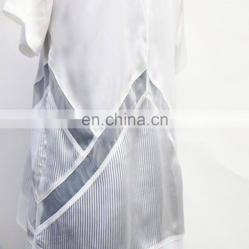 women cheap summer transparent casual geometry T-shirt