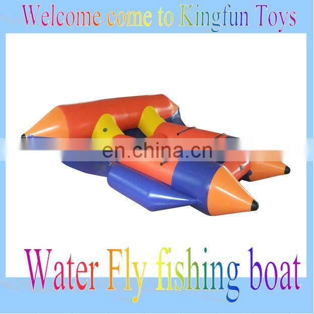 4 rides inflatable flyfish boat on water