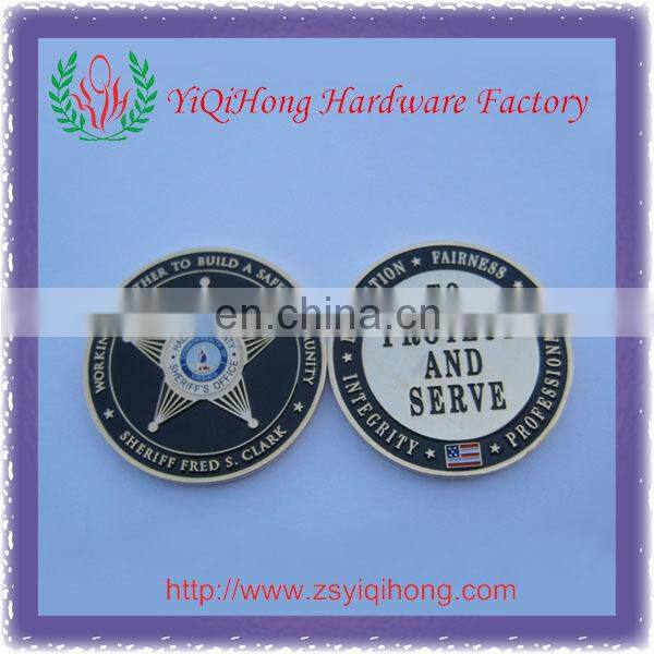 US die struck enamel metal challenge coin