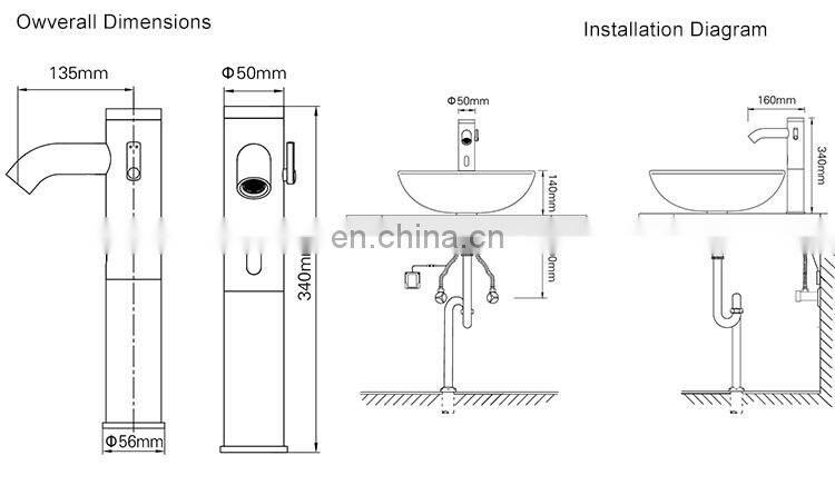 New Arrival Customizing Copper Sensor Automatic Bathroom Faucet