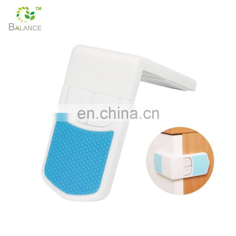 baby secure drawer lock with backing adhesive New multifunction plastic baby safety cabinet lock