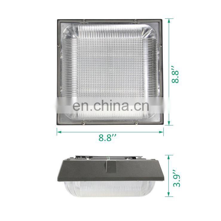 ETL, cETL DLC IP65 Petrol Station Aluminium Garage Canopy LED Ceiling Light