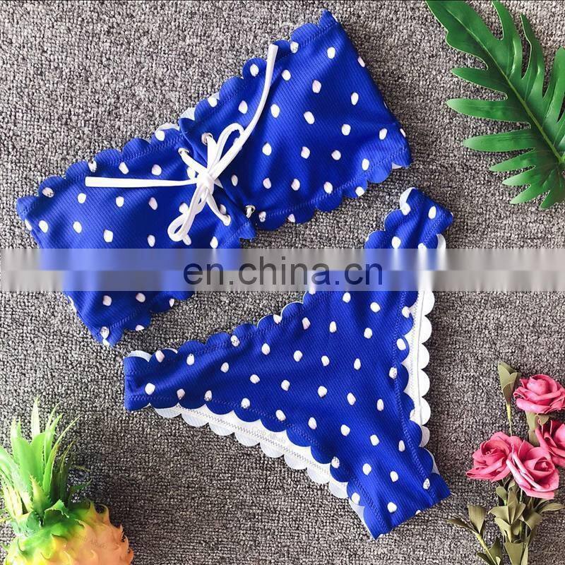 2019 Bikinis Women Swimwear Bathing Suit Dot Print Sexy Ruffle Bikini Sexy Ladies Swimsuit Maillot De Bain Femme