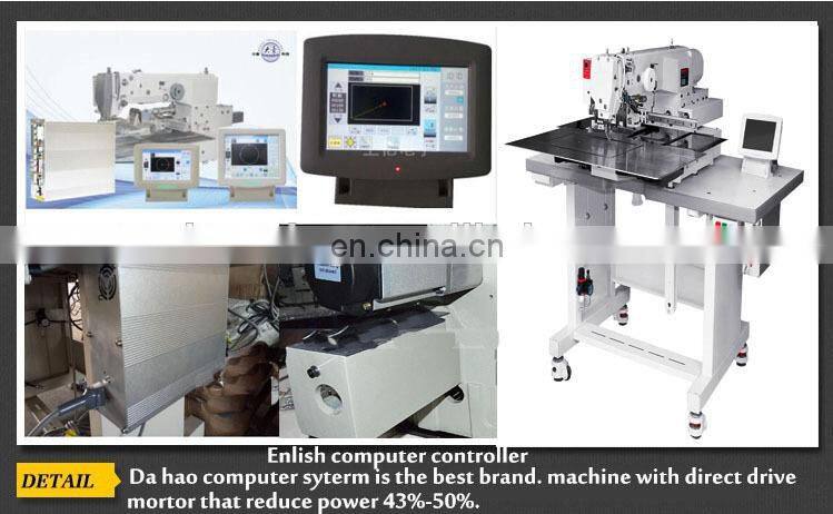 computerized lock stitch programmable pattern industrial sewing machine for garment