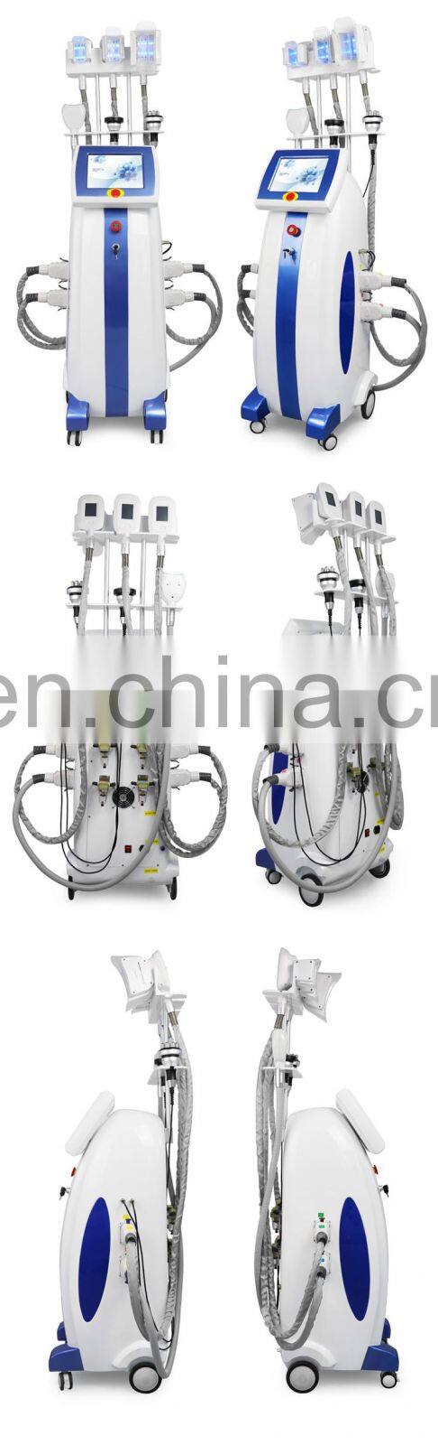 Multifunction Cryo Cavitation Rf 6 Handles weight loss Cool Body shaping Fat Freezing Slimming Machine for double chin removal