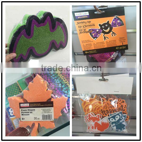 high quality cheap glitter Halloween decorations with pumpkin,skull design