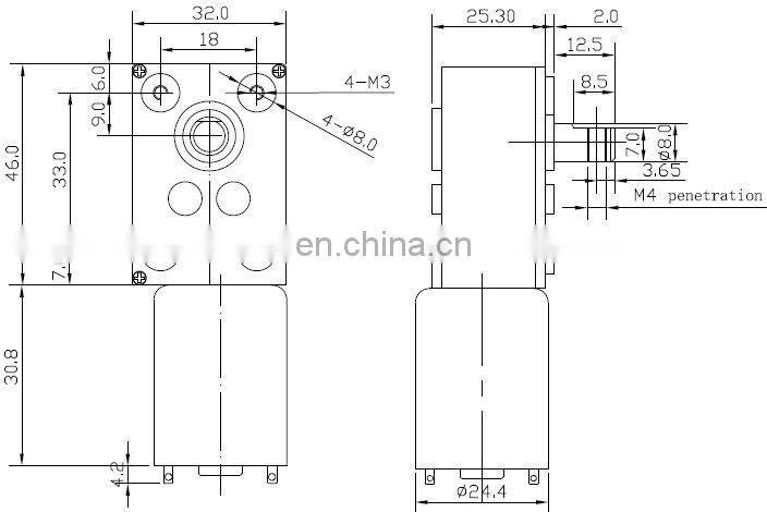 Factory made low rpm micro motor dc high torque gear box with price