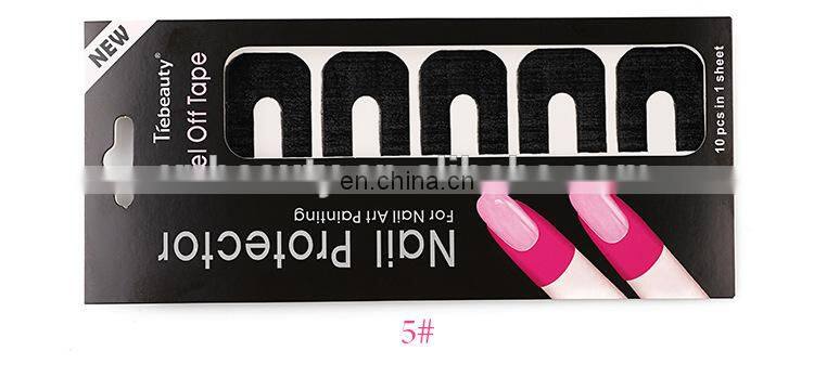 U-shape Spill-proof Nail Polish Stickers Peel off Tape Protector