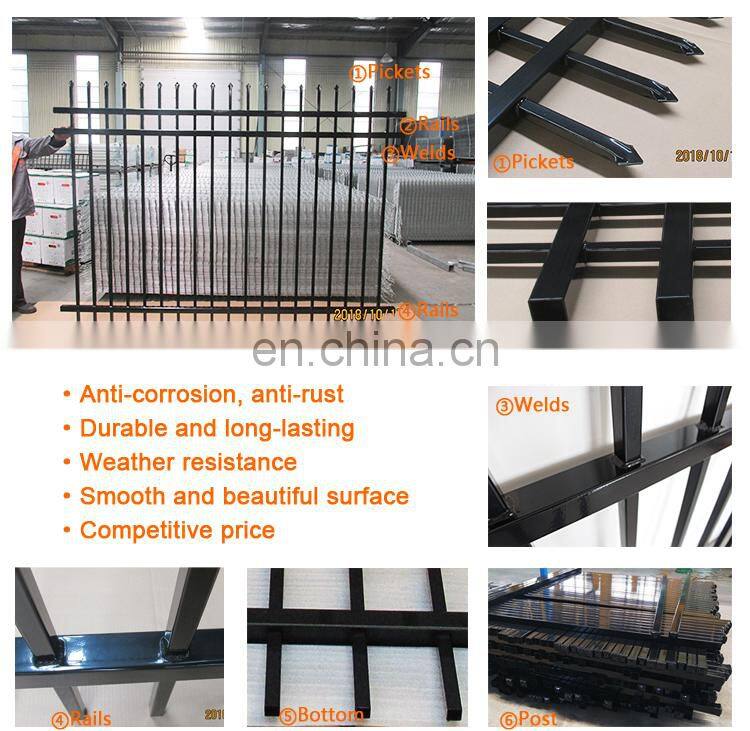 Top sale powder coated modern steel grills fence design philippines steel fence panel