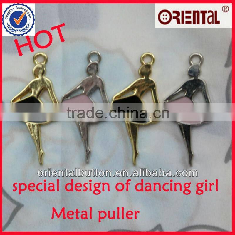 the dacing girl metal with enamel puller