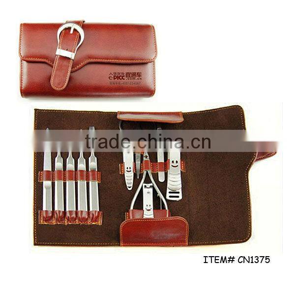 PU buckle bag high end manicure set